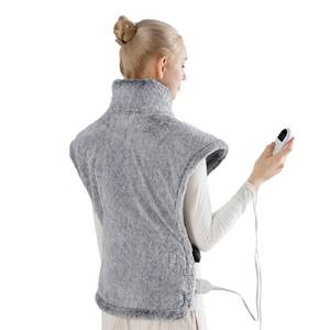 lot 38842 image: Bedsure Weighted Heating Pad for Back Pain Relief, Electric Heated Pad for Neck and Shoulders, Heat Pad with 2-Hour Auto Shut Off, 3 Time Settings and 6 Heating Levels, Gift for Women, Men, and Moms