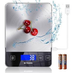 lot 38865 image: NASA-Grade 33lb Digital Kitchen Scale, Precisely Measures Grams and Ounces for Baking and Cooking, Waterproof Tempered Glass