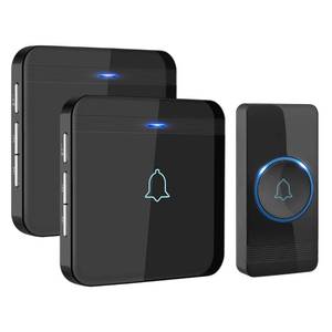 lot 38887 image: AVANTEK Wireless Doorbell, D-3B Waterproof Door Chime Kit Operating at over 1300 Feet with 2 Plug-In Receivers, 52 Melodies, CD Quality Sound and LED Flash