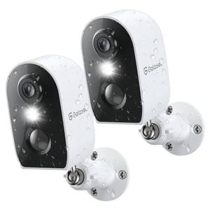 lot 38893 image: GALAYOU 2K Outdoor Camera Wireless - Battery Powered Security Camera AI Motion Detection Spotlight Siren Alarm, Home Cameras with Color Night Vision, 2-Way Talk, Waterproof, CloudSD Storage 2PACK
