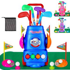 lot 38920 image: Meland Kids Golf Club Set - Toddler Golf Ball Game Play Set Sports Outdoor Toys Birthday Gifts for Boys Girls 3 4 5 6 Year Old (Blue)