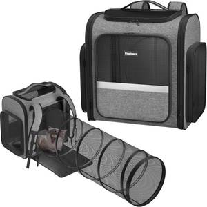 lot 38926 image: Cat Carrier Backpacks Pawtners ExpandableCatBackpack with Breathable Mesh, Pet Carrier Backpack for Cats Small Dogs Puppies Up to 25 Lbs, Dog Carrier Backpack for Travel Hiking Camping Outdoor