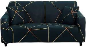 lot 38935 image: HOOBUY Printed Sofa Cover Stretch Couch Covers Sofa Slipcovers for 3 Cushion Couch with Two Free Pillow Case LGYC (3 SeaterLarge 2 Seater)
