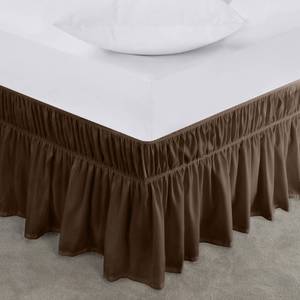 lot 38938 image: Utopia Bedding Queen Elastic Bed Ruffle - Easy Wrap Around Ruffle - Microfiber Bed Skirt with Adjustable Elastic Belt 16 Inch Tailored Drop - Hotel Quality Bedskirt, Fade Resistant (Queen, Brown)