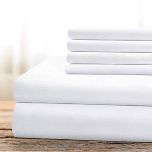 lot 39071 image: BYSURE Hotel Luxury Bed Sheets Set 6 Piece(King, White) - Super Soft 1800 Thread Count 100% Microfiber Sheets with Deep Pockets, Wrinkle & Fade Resistant