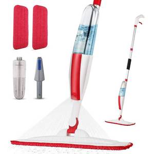 lot 39088 image: Mops for Floor Cleaning Wet Spray Mop with 14 oz Refillable Bottle and 2 Washable Microfiber Pads Home or Commercial Use Dry Wet Flat Mop for Hardwood Laminate Wood Ceramic