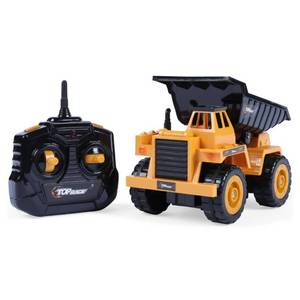 lot 39089 image: Top Race 5 Channel Fully Functional RC Dump Truck Toy My First RC Construction Truck Kids Size Designed for Small Hands, TR-112S - Remote Control Truck Kids Truck Toys Remote Truck Boys