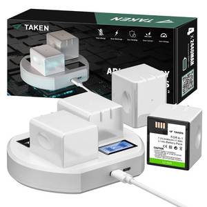 lot 39146 image: Taken Batteries for Arlo Pro and Arlo Pro 2 Surveillance Camera, 4-Pack 7.2V 2440mAh Relacement Batteries with LCD Battery Charger Station��NOT Compatible with Arlo Ultra 2, Arlo Pro 3��