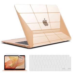 lot 39148 image: IBENZER Compatible with 2022 2021 2020 MacBook Air 13 inch case M1 A2337 A2179 A1932, Hard Shell Case&Keyboard Cover&Screen Film for Mac Air 13 with Touch ID, Crystal Clear, AT13CYCL2