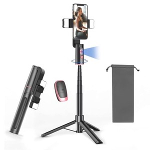 lot 39162 image: Voinap Extendable Auto Face Tracking Tripod with Light, 360 Rotating Tripod, Both Auto or Manual Moving Control, Smart Cameraman Shooting for Video, Vlog, Live Stream