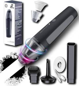 lot 39174 image: PATO car Vacuum, Rechargeable Cordless Handheld Vacuum Cleaner, Suction-Blow Integrated Mini dust Collector.Black.