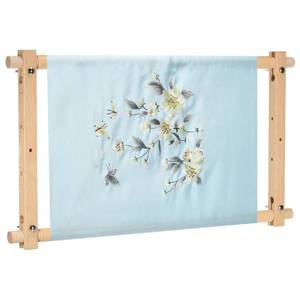 lot 39365 image: PATIKIL Needlepoint Embroidery Tapestry Scroll Frame, 21x12 Beech Wood Cross Stitch Frame Needlepoint Holder Quilting Hoop Stand Stitching Frame for Sewing