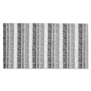 lot 39426 image: Martha Stewart Stella Ticking Stripe Slip-Resistant Kitchen Mat, BlackGreyWhite, 20x36