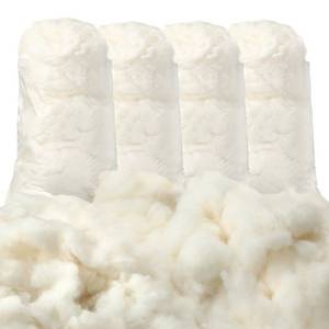 lot 39444 image: Wesnoy Cotton Batting Fiber Natural Cotton Stuffing Combed Cotton for Pillow Stuffing White Cotton Filling for Dolls Stuffed Animals Bird Nesting Crafts (4.4 lb)