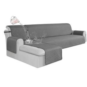 lot 39445 image: ALIECOM 3 Pieces Sectional Couch Covers L Shape Sofa Cover Set Water Resistant Quilted Thick Soft L-Shaped Sofa Slipcovers Anti Slip Pet Dog Furniture Protector for Living Room (Coffee, X-Large)