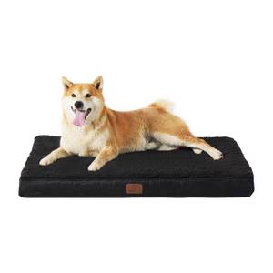 lot 39461 image: Bedsure Large Dog Bed for Large Dogs - Big Orthopedic Waterproof Dog Beds with Removable Washable Cover, Egg Crate Foam Pet Bed Mat, Suitable for Dogs Up to 65 lbs, Black