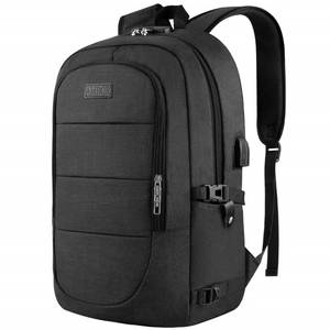 lot 39495 image: AMBOR Travel Laptop Backpack for men, 17.3 inch Anti Theft Business Laptop Backpack with USB Charging Port, Water Resistant Travel Backpack for Men & Women, Work College School Backpack Gift, Black