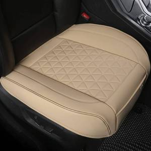 lot 39526 image: Black Panther Luxury Faux Leather Car Seat Cover Front Bottom Seat Cushion Cover, Anti-Slip and Wrap Around The Bottom, Fits 95% of Vehicles - 1 Piece,Beige