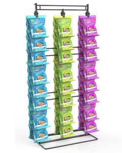 lot 39534 image: Eazy2hD Upgraded Potato Chip Rack Display with 54 Clips, 3-Row Chip Stand Display for Party, Countertop Chip Bag Holder, 30x13.6 Matte Black Snack Display for Counter, Snack Rack Organizer