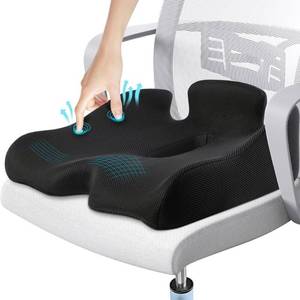 lot 39539 image: Benazcap X Large Memory Seat Cushion for Office Chair Pressure Relief Sciatica & Tailbone Pain Relief Memory Foam Firm Coccyx Pad for Long Sitting, for Office Chair, Gaming Chair and Car Seat Upgrade