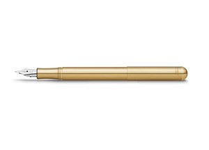 lot 39824 image: Kaweco LILIPUT Fountain Pen Brass I Premium Brass Fountain Pen for Ink Cartridges I Exclusive Fountain Pen 12.5 cm I Nib EF (Extra Fine)