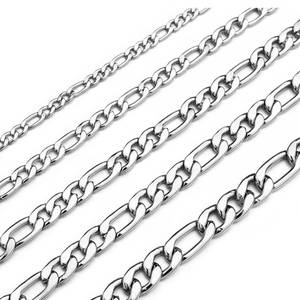 lot 39826 image: Monily Chain Necklace for Men 5MM 16 Inches Stainless Steel Figaro Link Chain for Women Boys