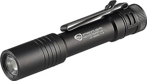 lot 39838 image: Streamlight 66320 MacroStream USB 500-Lumen Rechargeable Compact Flashlight with Wrist Lanyard, Hat Clip and USB Cord, Black