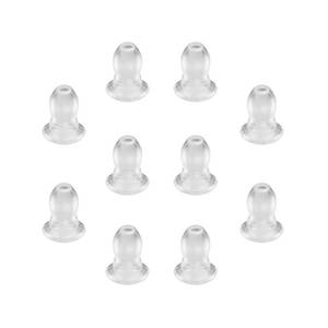 lot 39840 image: AIRSN Replacement Mushroom Earbud Ear Tips for Motorola Kenwood Two Way Radio Coil Tube Audio KitsTransparent Acoustic Tube Earpieces (Nipple Tips)