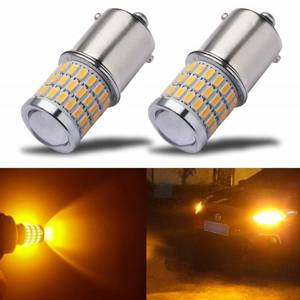lot 39841 image: iBrightstar Newest 9-30V Super Bright Low Power 1156 1141 1003 BA15S LED Bulbs with Projector Replacement for Turn Signal Lights, Amber Yellow