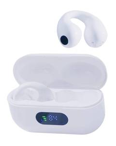 lot 39863 image: Tayogo Ear Clip Bluetooth Headphones, Open Ear Clip Headphone with MicDisplay, Wireless Ear Clips Ear Buds, Bluetooth V5.3, 80 Hours Playtime with Charging Case for Running, Workout-White