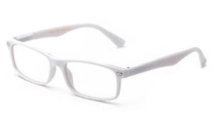 lot 39871 image: Unisex Translucent Simple Design No Logo Clear Lens Glasses Squared Fashion Frames (White, 50)