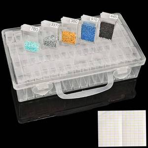 lot 39891 image: ARTDOT Diamond Painting Storage Containers, Diamond Art Portable Bead Storage Organizer 64 Gird Diamond Painting Accessories (Storage Box)