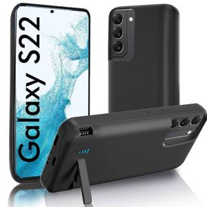 lot 39923 image: Galaxy S22 Battery Case 4800mAh, Kickstand & Dual Device Charging Case, Rechargeable Backup Charger Case for Samsung Galaxy S22 5g(6.1) Black