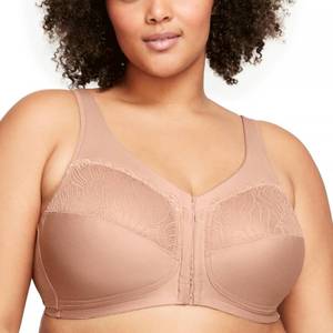 lot 39932 image: Glamorise Full Figure Plus Size MagicLift Natural Shape Front-Closure Bra Wirefree #1210