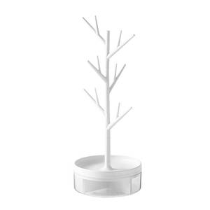 lot 39947 image: Half Room Branch Jewelry Rack With Rotatable Base and Storage Box Tree Tower Rack Hanging Organizer for Ring Earrings Necklace Bracelet,Suitable for living rooms, bathrooms,offices,etc.