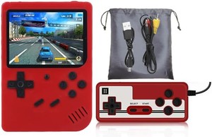 lot 39948 image: Handheld Game Console, 500 Classic FC Retro Game with 3.0 LCD Screen, Portable Video Games, 1200mAh Rechargeable Battery, Support to Connect TV & 2 Players