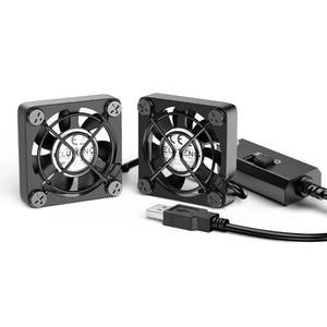 lot 39952 image: ELUTENG Dual USB Fan 80mm, 3 Speed Adjustable USB Ventilator with 2750RPM 5V Fan for ComputerLaptopRouterTV CabinetDVRXboxGame Console Cooling