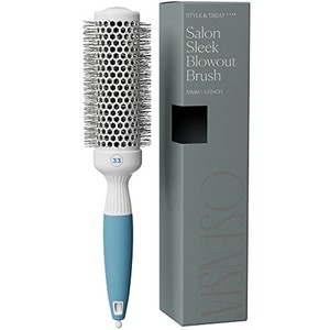 lot 39957 image: Professional Round Brush for Blow Drying - Small Ceramic Ionic Thermal Barrel Brush for Sleek, Precise Heat Styling and Salon Blowout - Lightweight Round Hair Brush (1.3 Inch) (Not Electrical)