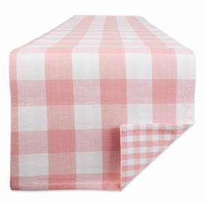 lot 39961 image: DII Gingham Check Tabletop Collection, Pink, Table Runner, 14x72