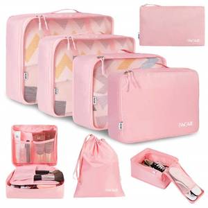 lot 39997 image: BAGAIL 8 Set Packing Cubes Luggage Packing Organizers for Travel Accessories (Blush Pink)