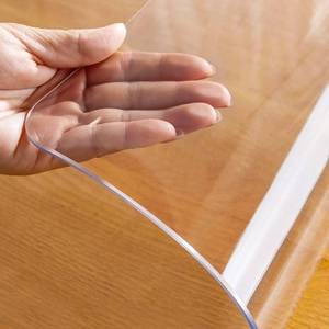 lot 40017 image: OstepDecor Clear Desk Pad 12 x 24 Inch, 1.5mm Thick Desk Protector Mat, Waterproof Desk Cover Protector Rectangle, Clear Desk Mat, PVC Table Protector for Desktop, Writing Desk