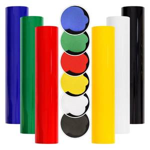 lot 40023 image: 3D Puff Vinyl Heat Transfer NICEVINYL Puff HTV Vinyl for Cricut Bundle 6 Sheets Assorted Colors Iron on Vinyl 12x10 3D Puffy Heat Transfer Vinyl for Shirts