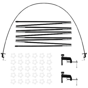 lot 40049 image: RUBFAC 12ft Balloon Arch Stand, Black Table Balloon Arch Kit Balloon Arch Frame with Metal Clips Table Balloon Garland Decorations of Birthday Party Baby Shower and Festival Decoration