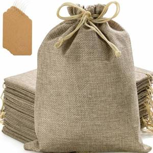 lot 40059 image: Homum Premium Burlap Gift Bags with Drawstring and Gift Tags & String, Reusable Gift Bags, Burlap Bags, Linen Sacks Bag for Wedding Favors Party Jewelry Pouches, Christmas, Coffee, DIY Craft Bags
