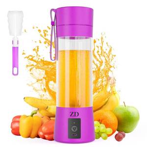 lot 40060 image: Zezirdas Portable Blender, 15.2 oz Capacity, USB Rechargeable, Detachable Attachment, Food Grade Materials, Easy to Clean, Ideal for Office, Gym, Travel, Camping
