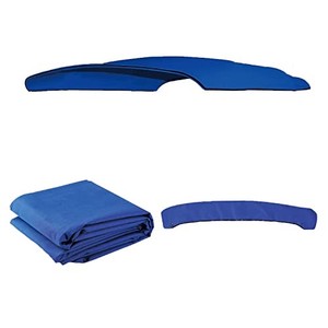lot 40104 image: Bimini Top Replacement Canvas Cover��3-4 Bow Bimini Top Replacement Cover for Boat with Storage Boot,600D Anti-UV Waterproof Bimini Top Canopy Without Frame (Blue, 3 Bow 6L x 46 H x 73-78 W)