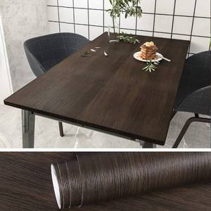 lot 40121 image: VEELIKE Dark Wood Wallpaper Peel and Stick Removable Waterproof Wood Grain Contact Paper Self Adhesive Wood Look Contact Paper Vinyl Wrap for Cabinets Countertops Kitchen Furniture Table 15.7x354
