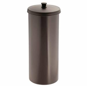 lot 40127 image: iDesign Plastic Toilet Tissue Holder Stand, The Kent Collection - Hold 3 Rolls of Toilet Paper, 6.5 x 15.5, Bronze
