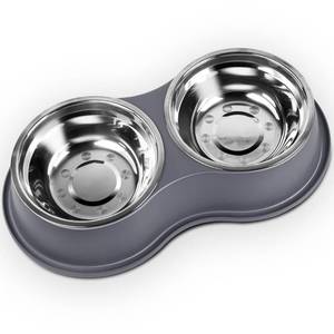 lot 40158 image: Epetslove Dog Bowls Large Stainless Steel Dog Water and Food Bowls Set with No-Slip Base, Pet Feeder Bowls Raised Edges for No Spill, Dog Cat Dish for Small, Medium, and Large Pets