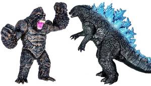 lot 40173 image: TwCare Set of 2 Godzilla Figure King of The Monsters vs King Kong Toys, Movable Joints Action Movie Series Soft Vinyl Toy Figures, Travel Bag